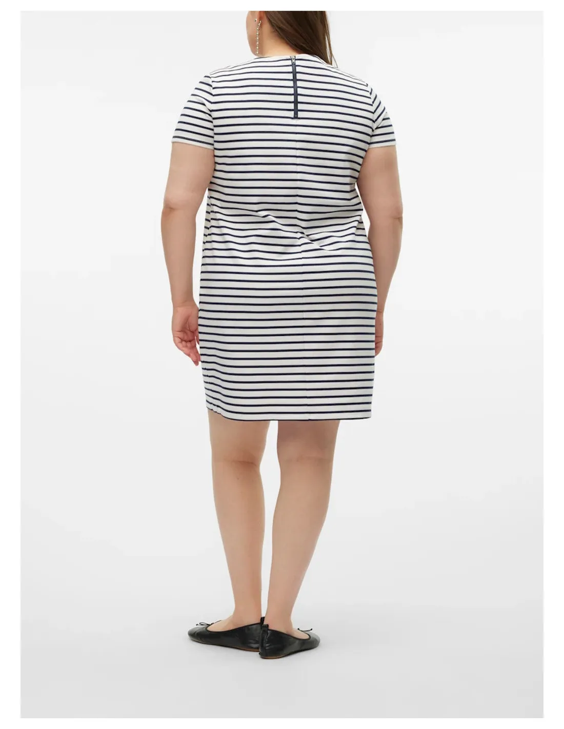 VERO MODA CURVE CABBY SS SHORT ZIP DRESS JRS NOOS
