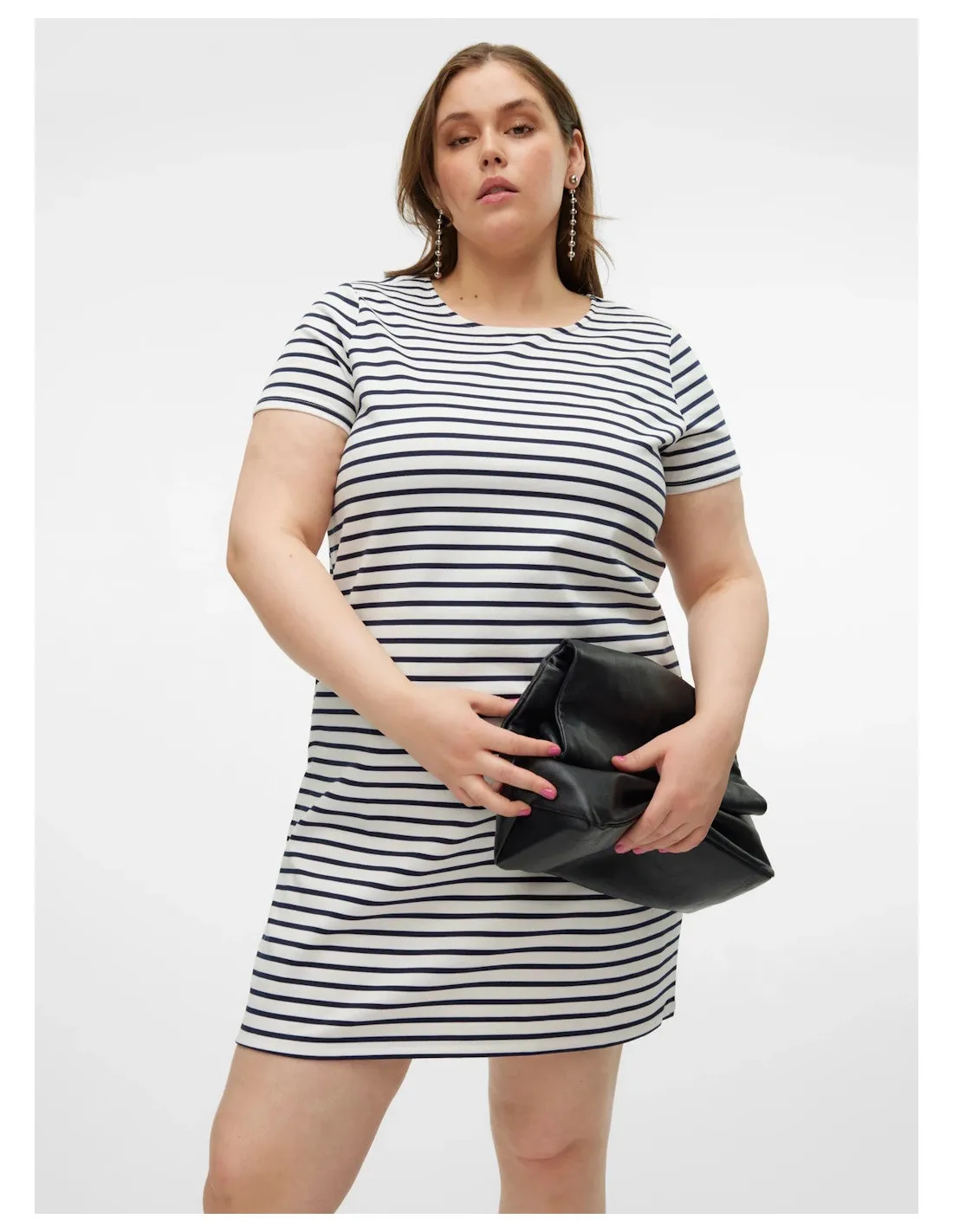 VERO MODA CURVE CABBY SS SHORT ZIP DRESS JRS NOOS