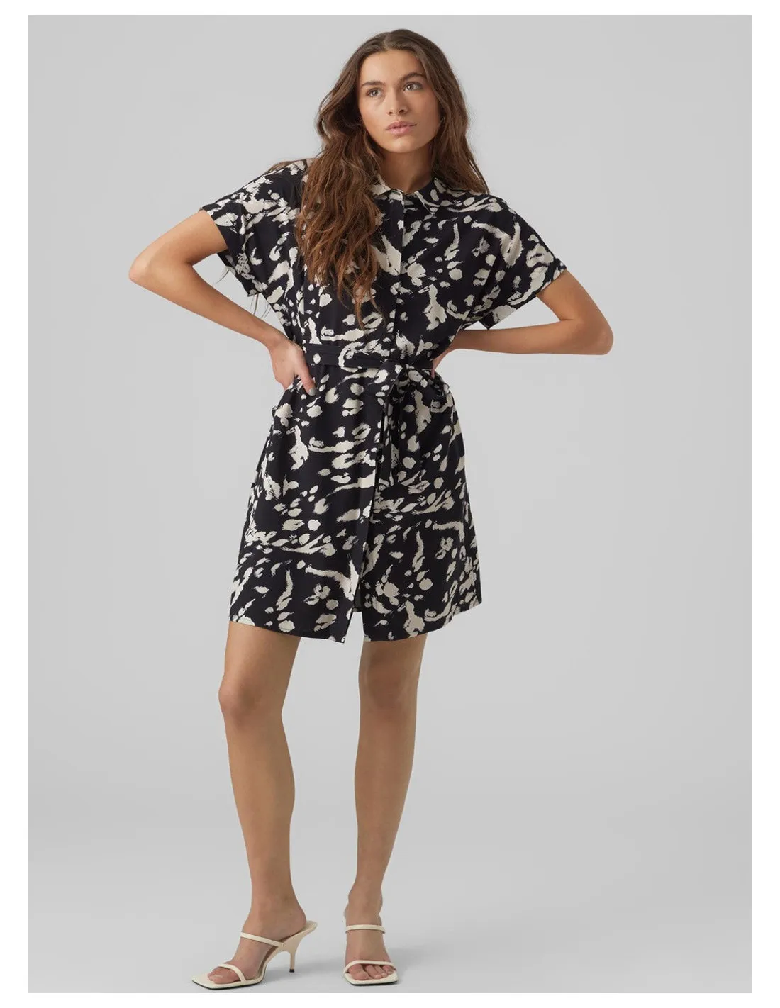 VERO MODA DONNA VMEASY SS SHORT DRESS R1 WVN GA