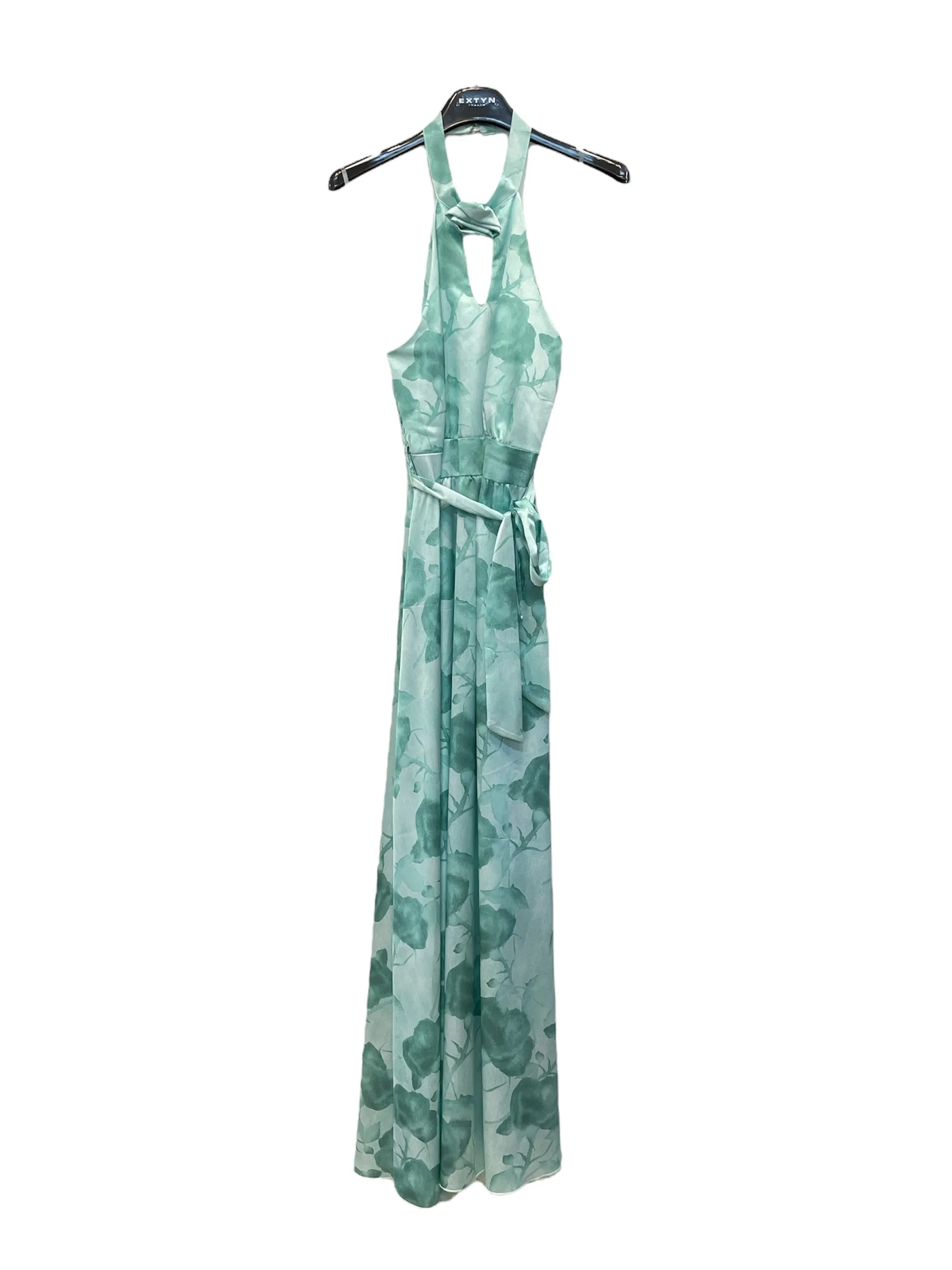 Vestito donna fiori 067625 verde acqua