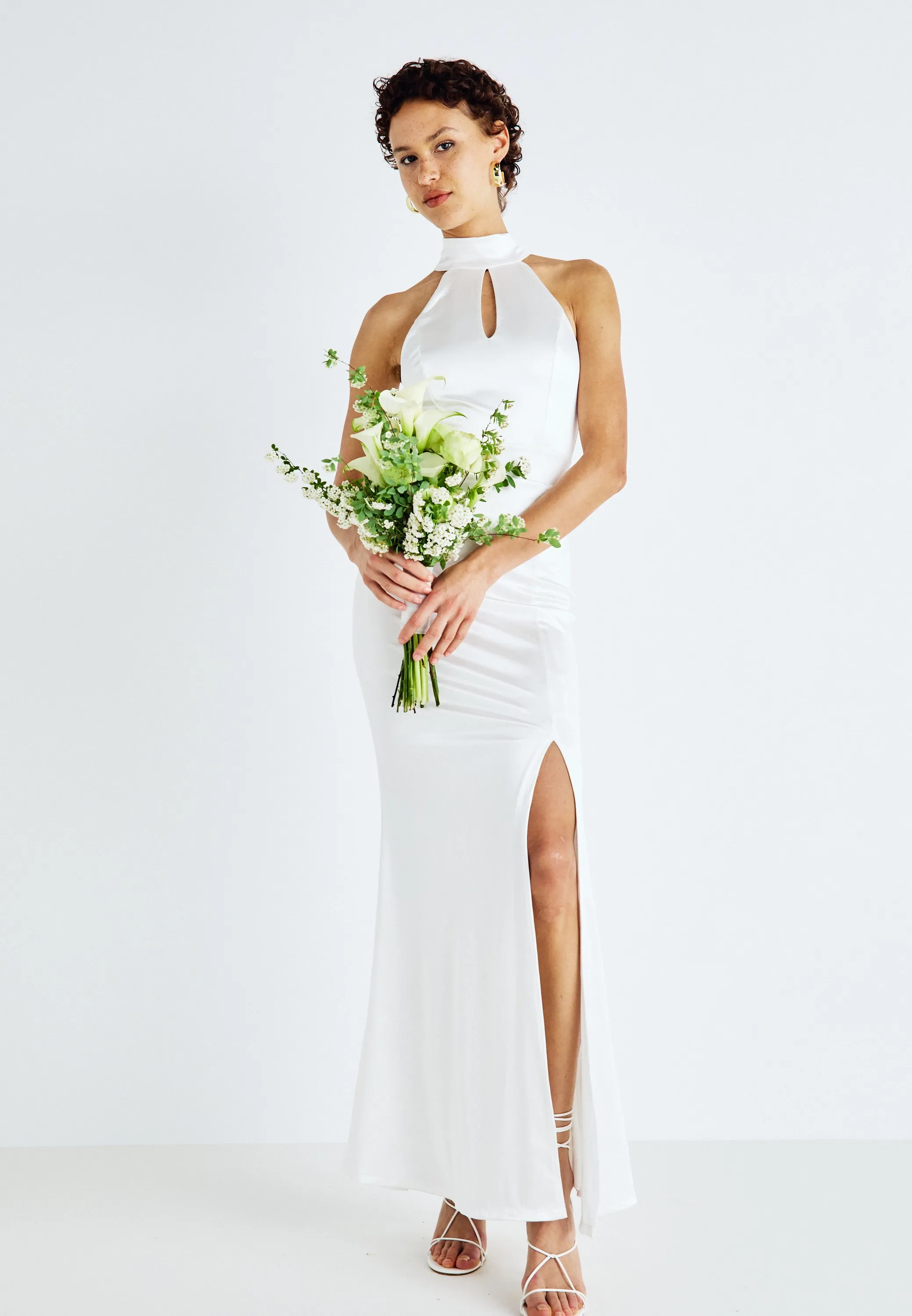 WEDDING HALTERNECK DRESS - Vestito di maglina