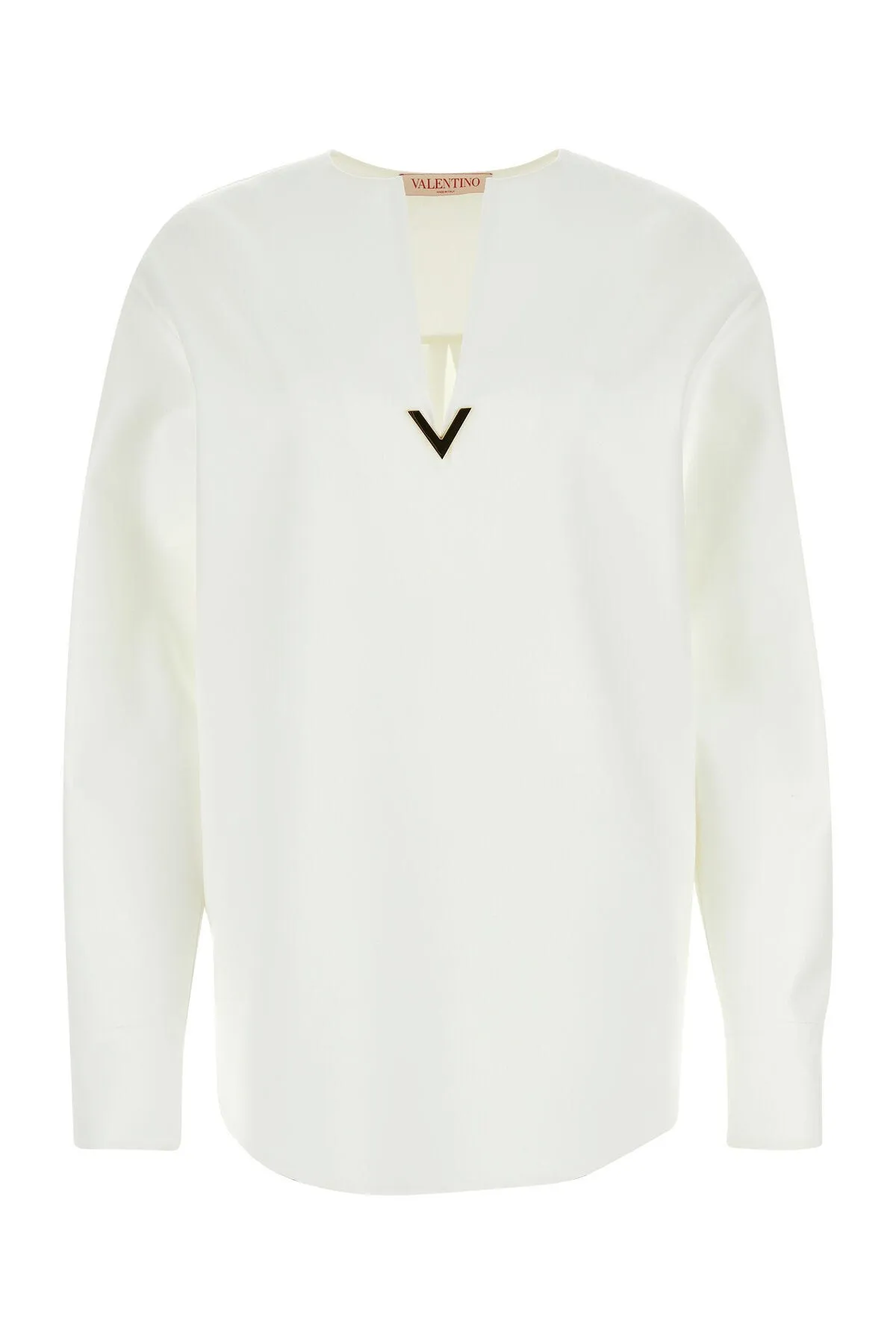 White cotton blend blouse    