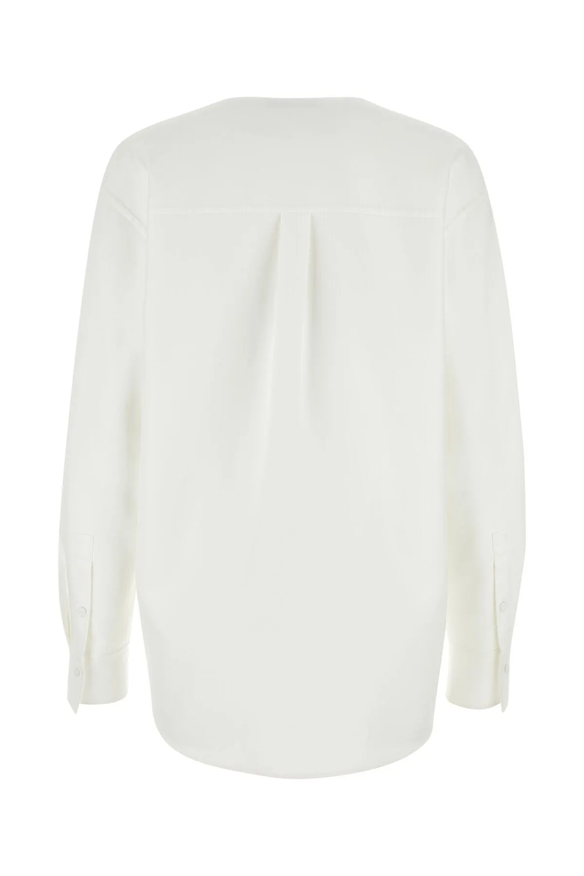 White cotton blend blouse    