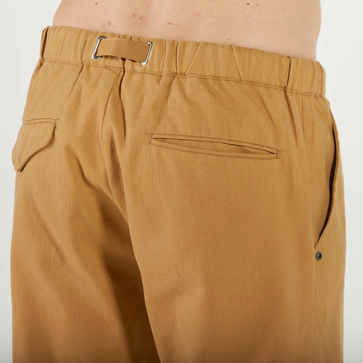 White Sand pantalone tessuto senape