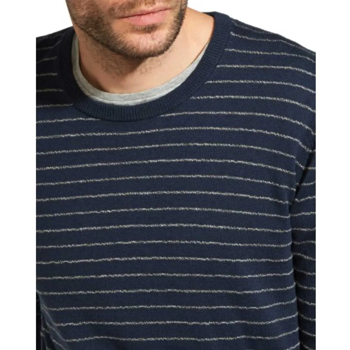 Wrangler pullover crew neck knit uomo blu