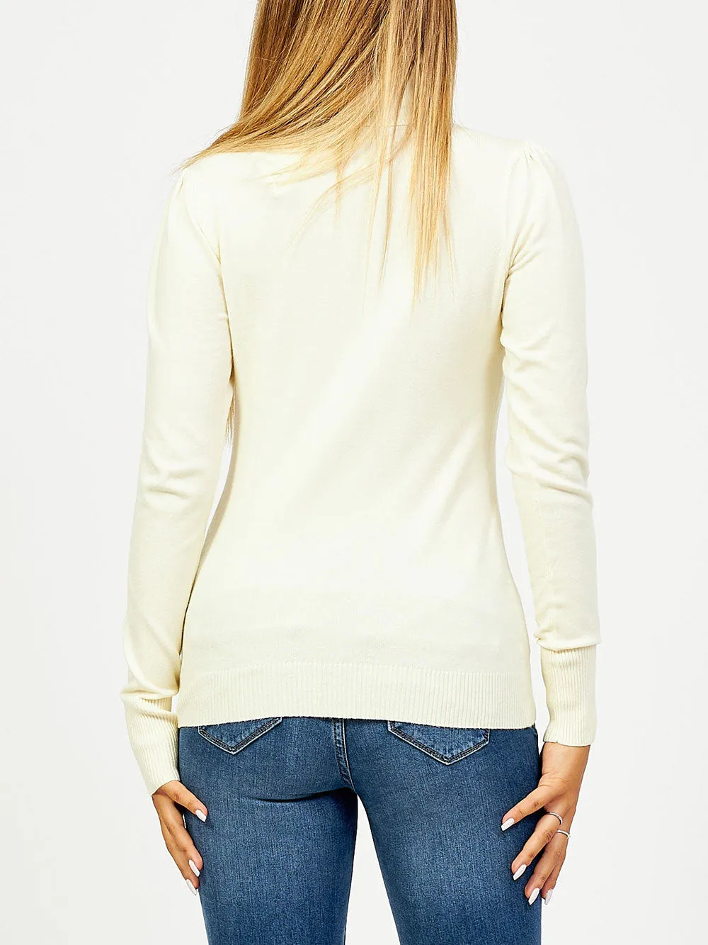 YES ZEE Maglione Donna - Bianco modello M038