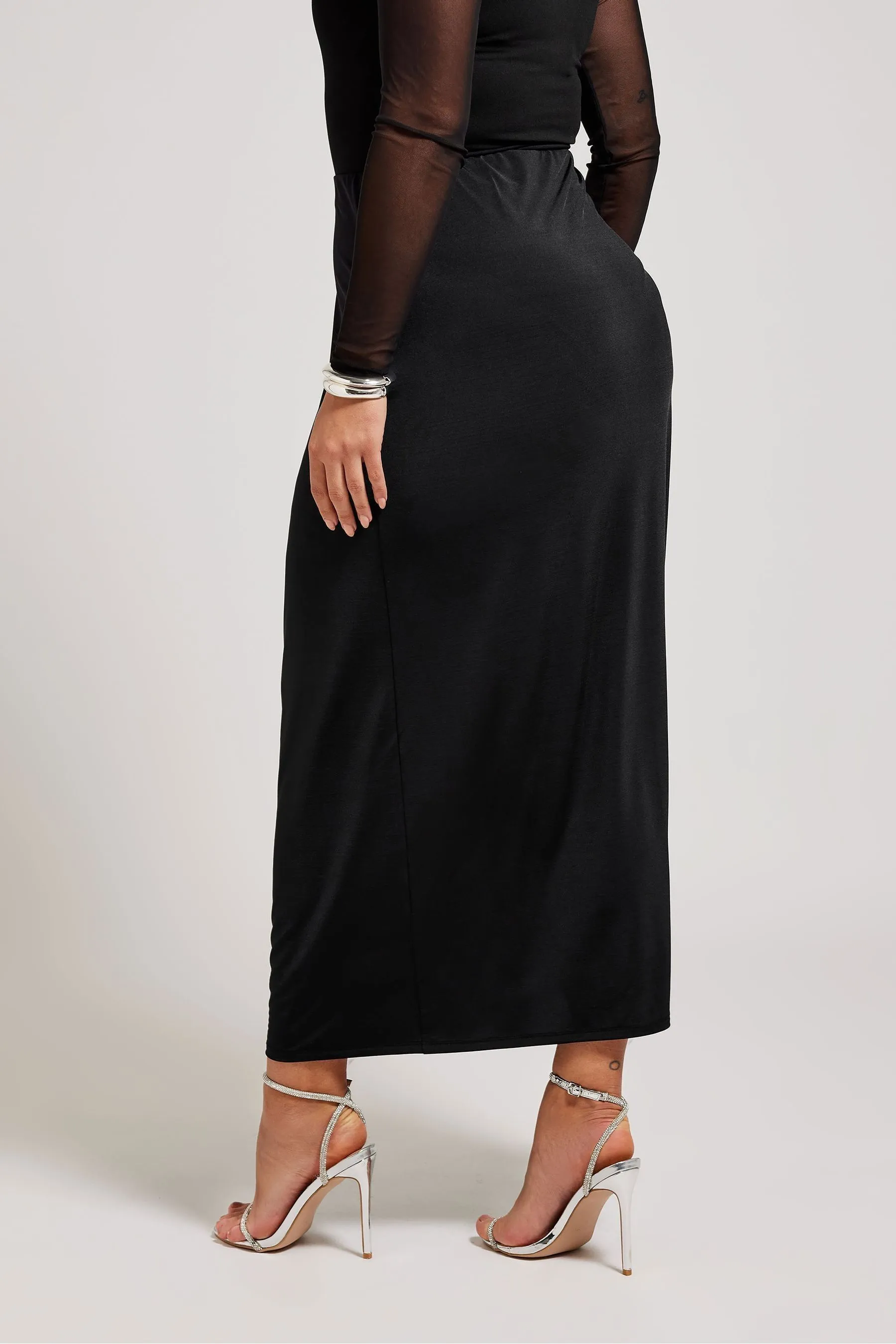 Yours Curve YOURS LONDON Curve - Maxi gonna sinuosa Verde bosco