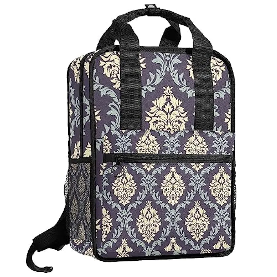 Zaino casual per uomo e donna Zaino classico di base,Fiore pianta vintage etnica,Zaino universitario piccolo zainetto 135954044