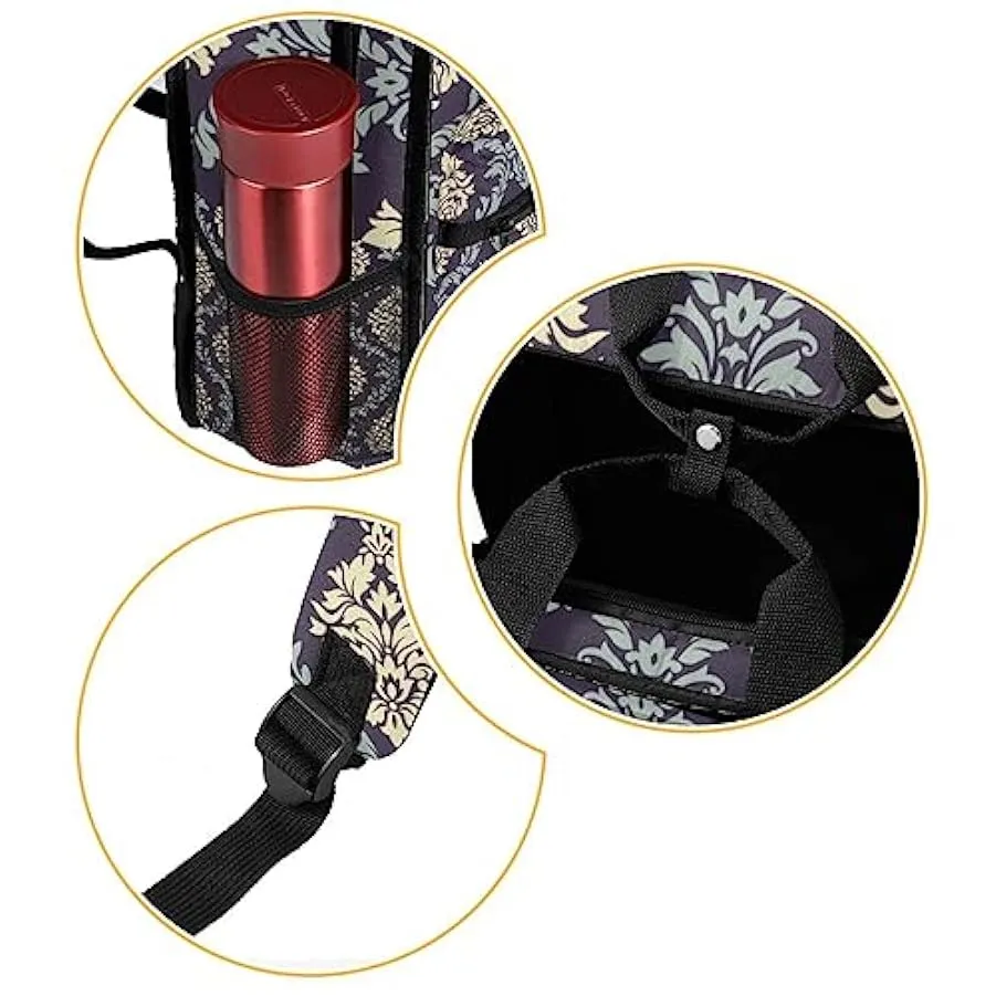 Zaino casual per uomo e donna Zaino classico di base,Fiore pianta vintage etnica,Zaino universitario piccolo zainetto 135954044
