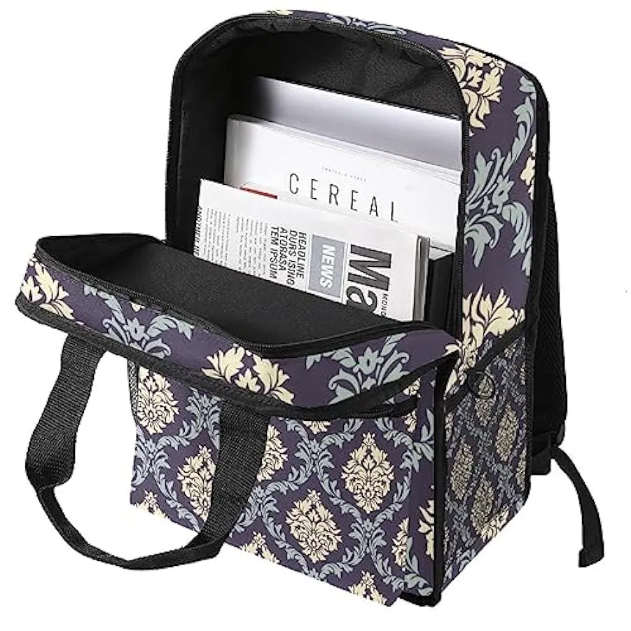 Zaino casual per uomo e donna Zaino classico di base,Fiore pianta vintage etnica,Zaino universitario piccolo zainetto 135954044