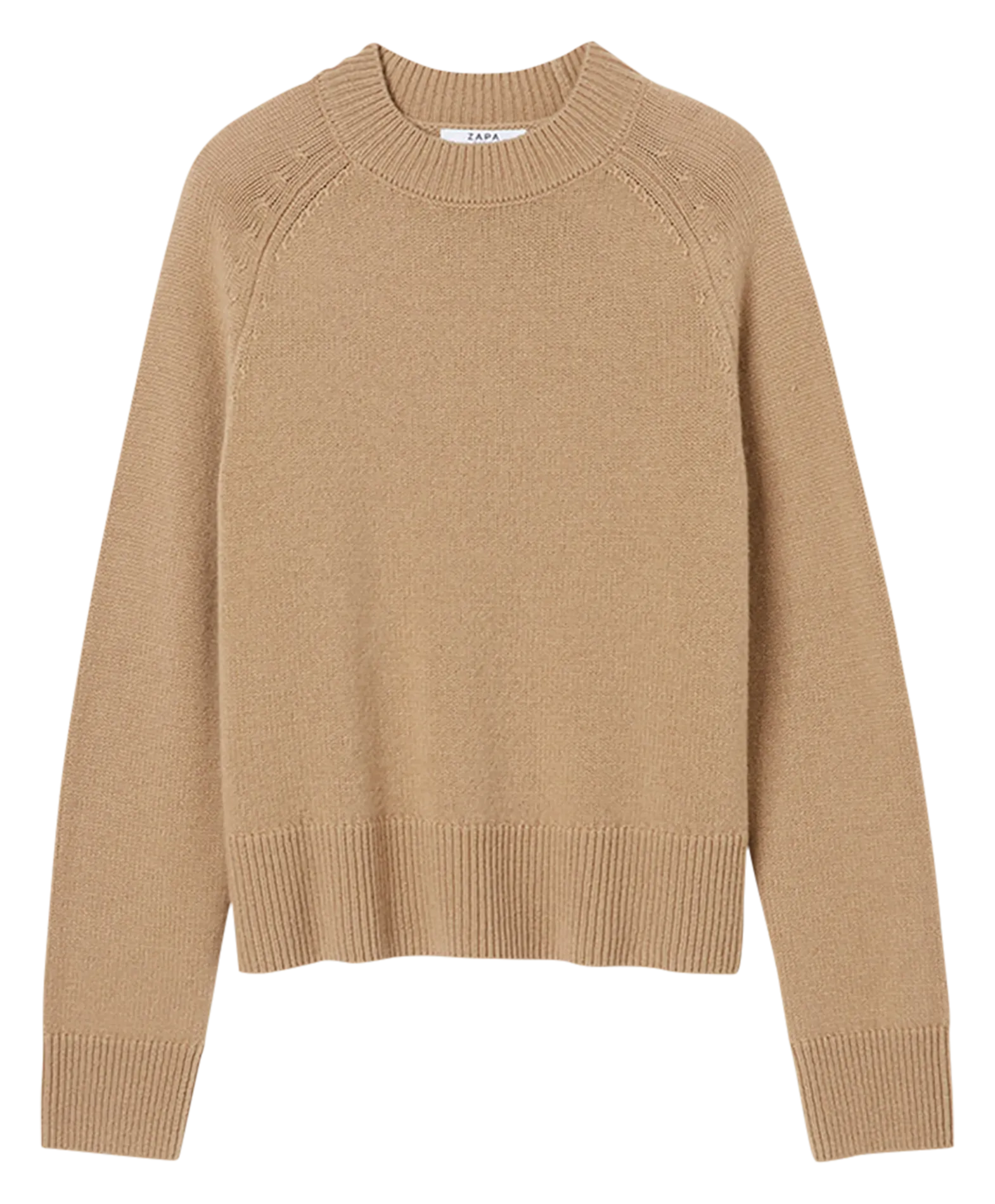  ZAPA   NEONA - Maglione dritto scollo tondo in cashmere | Beige