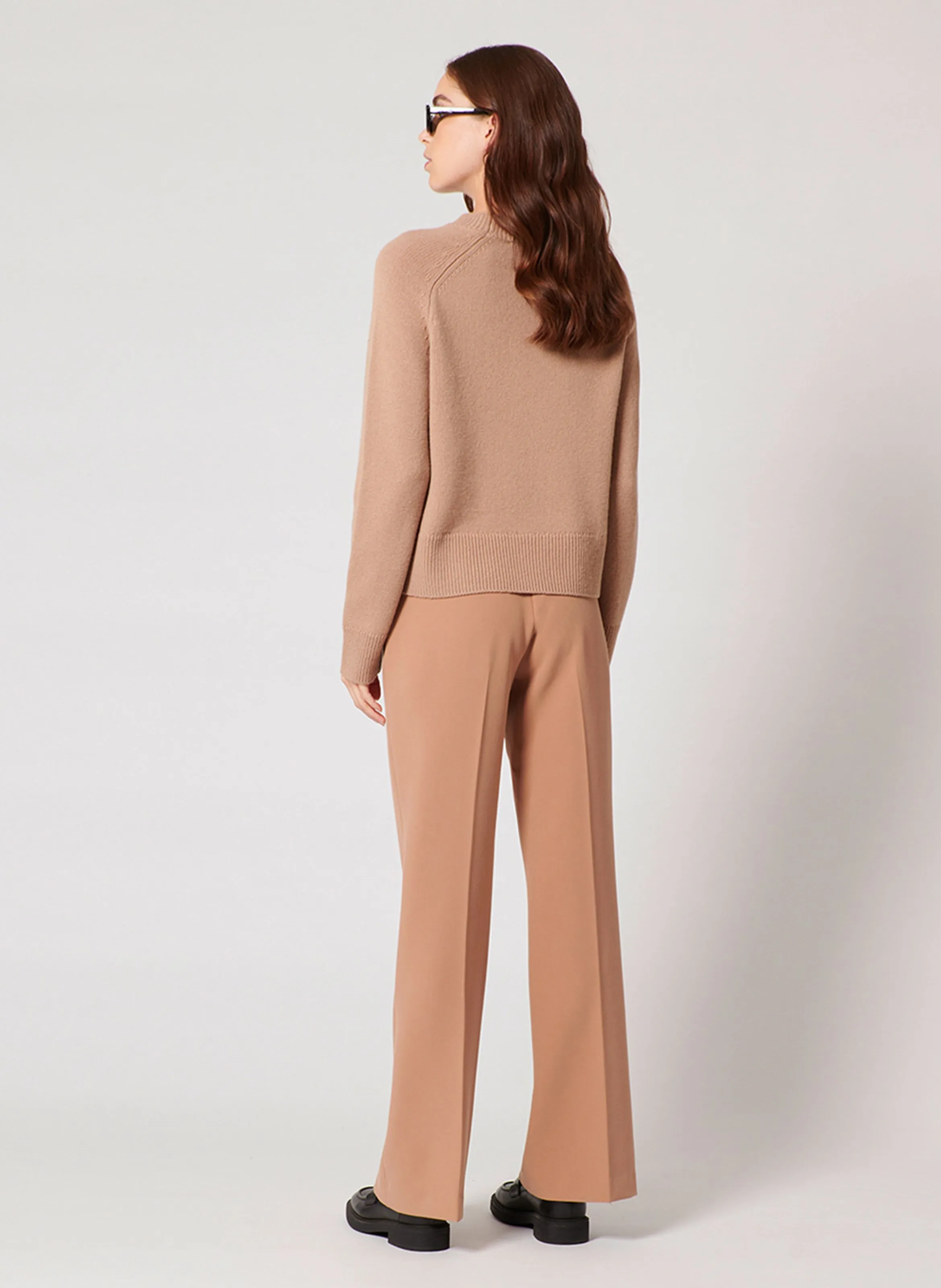  ZAPA   NEONA - Maglione dritto scollo tondo in cashmere | Beige
