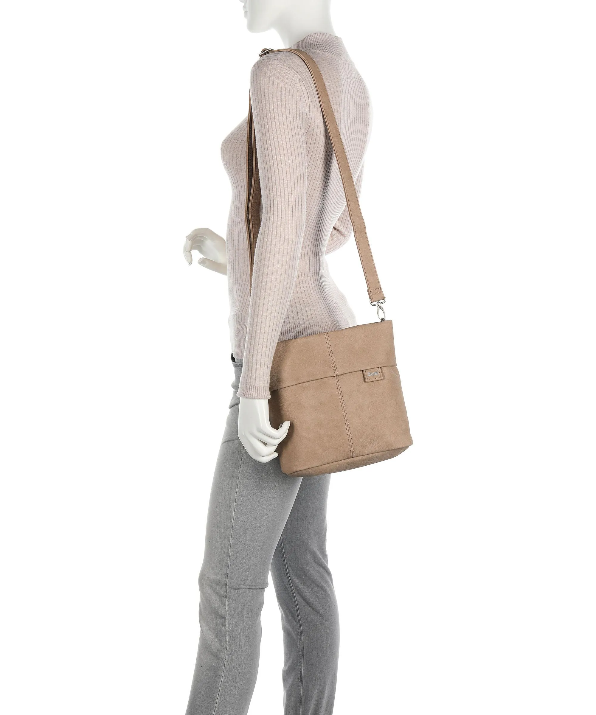  Zwei Mademoiselle.M M8 Borsa a spalla pelle sintetica beige  